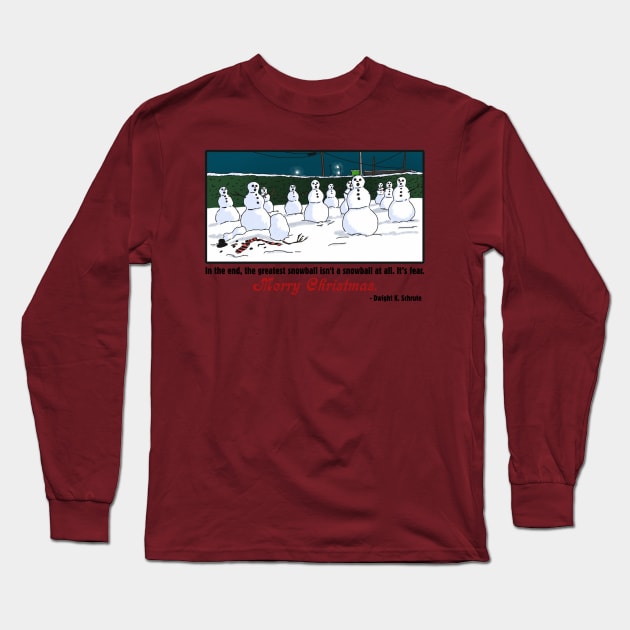 Merry Christmas from Dwight Schrute Long Sleeve T-Shirt by Owllee Designs